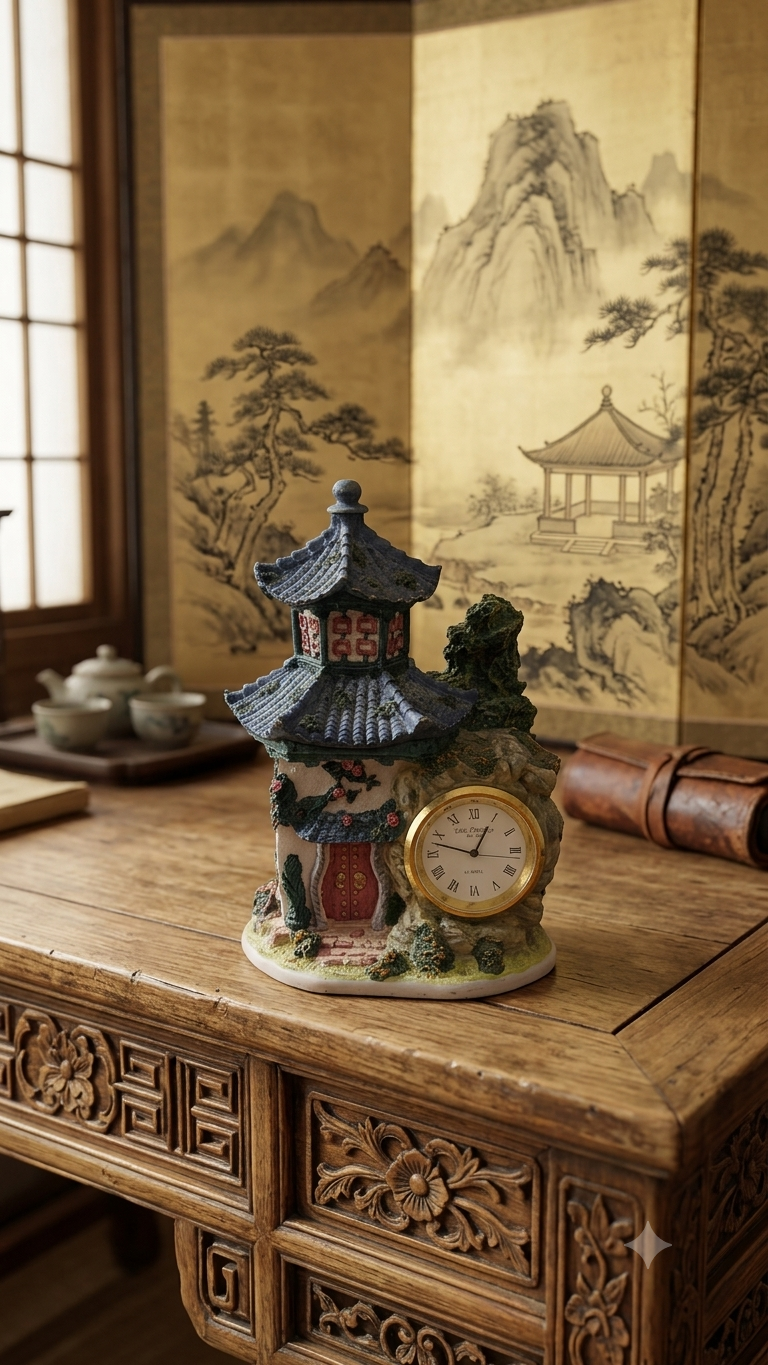 Reloj forma de casa pequeño